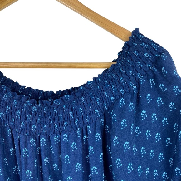 Anthropologie Ett Twa Romper Size XS One Piece Shorts Top Blue Floral Kaleo - Picture 7 of 16